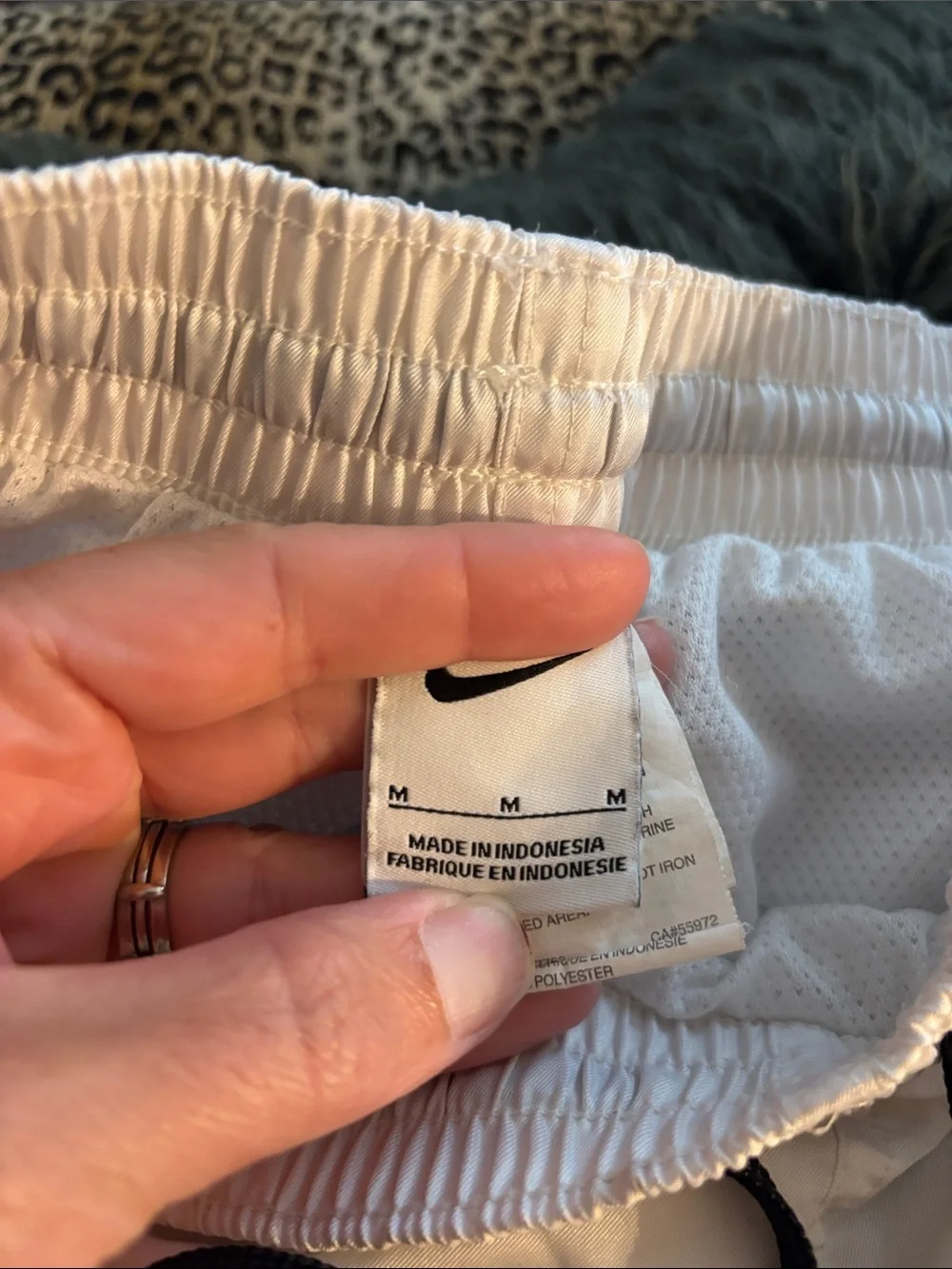 Mens White Nike Swim Trunks M